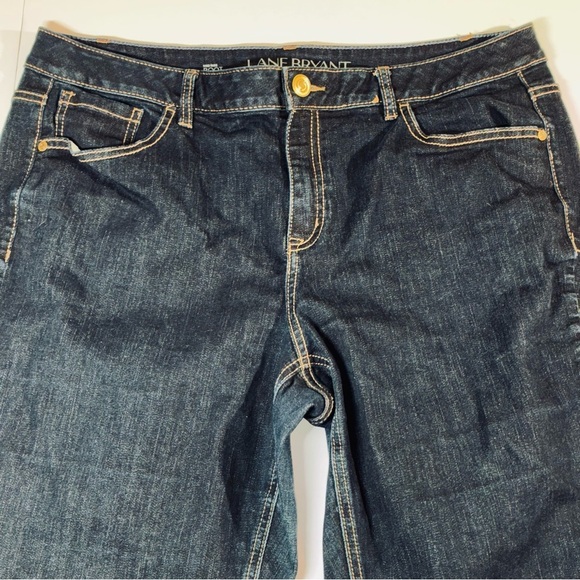 Lane Bryant Mid Rise Boot Jeans Bootcut Dark Wash Stretch Denim Size 18 - Picture 3 of 7